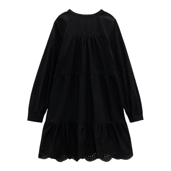 ZARA | Black | OPENWORK EMBROIDERED MINI DRESS - Picture 3 of 11